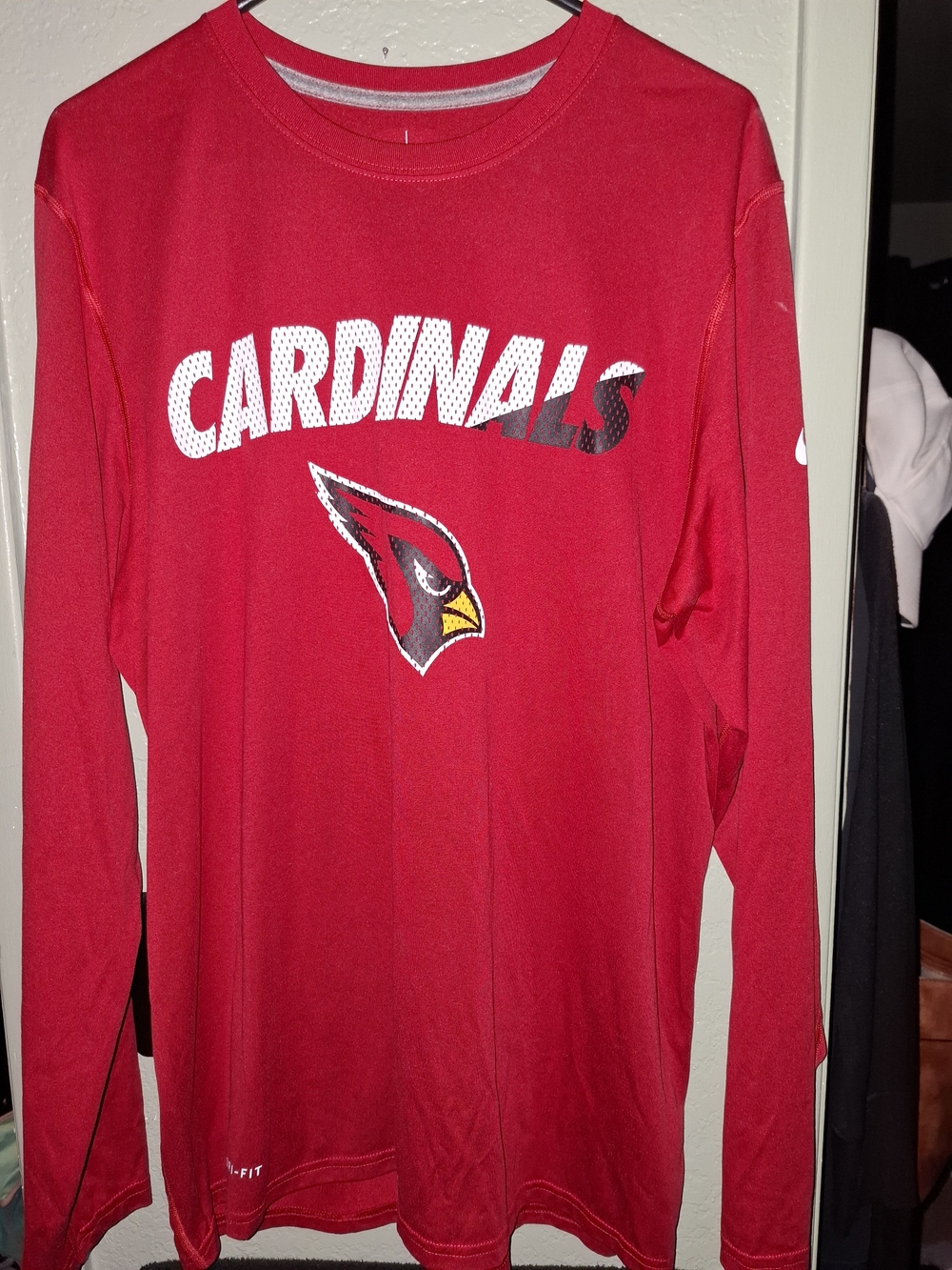 Nike Dri-FIT Arizona Cardinals Red Long-Sleeve Tee